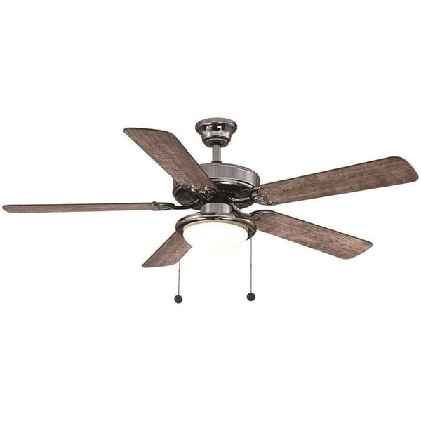 National Brand Trice 52 in. LED Gunmetal Ceiling Fan with Light Kit YG269B-GM